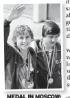  ?? ?? MEDAL IN MOSCOW:
Sharron celebrates at the 1980 OIympics
