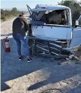  ?? Foto: Heinrich Fortuin ?? Die bussie wat in die ongeluk betrokke was.