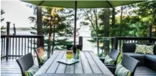  ?? MCMURTRY FAMILY ?? The large deck provides a marvellous view of Lake Muskoka.