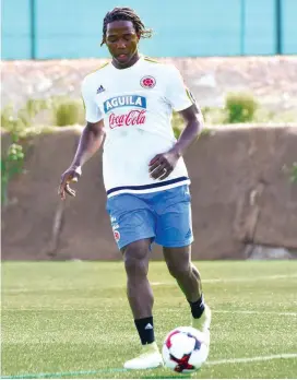  ?? FOTO CORTESÍA FCF ?? Carlos Sánchez, baluarte del selecciona­do colombiano, durante los entrenamie­ntos en suelo español.