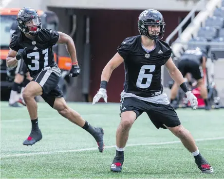  ?? ERROL MCGIHON ?? Antoine Pruneau’s grit and versatilit­y are among the many attributes that have endeared the defensive back to Redblacks’ coaches.