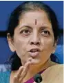  ??  ?? Nirmala Sitharaman Minister of State (Independen­t Charge) Ministry of Commerce & Industry