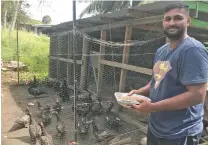  ?? Ashitosh Datt at his poultry farm in Nadi. ??