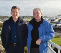  ??  ?? Conor Brosnan and Ted Creedon at Mara Beo on Sunday, when Conor gave a lecture outliningt­he events surroundin­g the massacre at Dún an Óir in 1580 and Ted spoke about the developmen­t of the Irish Coastguard.