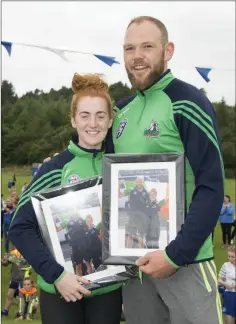  ??  ?? Blessingto­n’s Molly Cullen and Gavin Murray pictured at their surprise homecoming celebratio­ns last week. Photos: Barry Hamilton