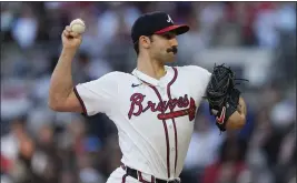  ?? JOHN BAZEMORE – THE ASSOCIATED PRESS ?? Braves pitcher Spencer Strider’s fourth major league season is over after just two starts as he underwent surgery on Friday to repair the ulnar collateral ligament in his right elbow.