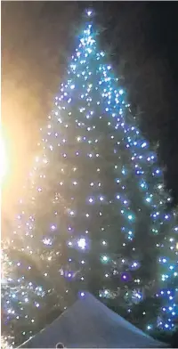  ??  ?? Carols are sung in memory of loved ones at the Tree of Light event in Macclesfie­ld