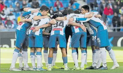  ?? FOTO: MORATA ?? Los jugadores del Espanyol, conjurados para ganar
Hay ganas de recuperar la buena dinámica a domicilio y sellar un triunfo vital