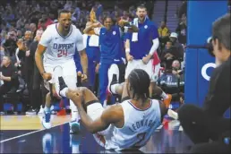  ?? AP photo ?? The Clippers’ Norman Powell reacts after Kawhi Leonard was fouled during the second half Wednesday.