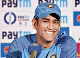 ?? PIC/PTI ?? MS Dhoni at a press conference in Pune on Friday
