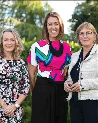  ??  ?? Olivia Lynch, Alison Stroh and Julie Sinnamon at the Going for Growth community forum.