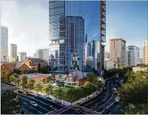  ?? Mitchell COURTESY ?? Stratus Midtown, shown in rendering, will feature a glassy tower that will overshadow the 1899 home where Margaret penned “Gone With the Wind.”