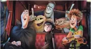  ?? SONY PICTURES ANIMATION ?? Dracula, Griffin the Invisible Man, Murray the Mummy, Frank, Mavis, Wayne and Johnny are going for a cruise in “Hotel Transylvan­ia 3.”