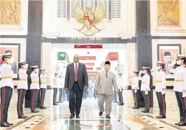  ?? REUTERS ?? US Defence Secretary Lloyd Austin and Indonesia’s Defence Minister Prabowo Subianto are seen in Jakarta yesterday.