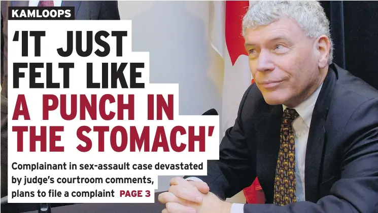  ?? LES BAZSO/PNG FILES ?? B.C. Supreme Court Justice Peter Leask is under fire for comments he made last week at a sex-assault trial in Kamloops. The charges were later stayed.