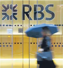  ?? Picture: PA. ?? RBS is still 72% owned by the taxpayer.