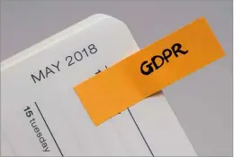  ??  ?? BELOW GDPR is coming – will you be ready by 25 May?