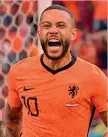  ?? GETTY ?? In Olanda Memphis Depay è 2° goleador di sempre in nazionale