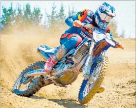  ?? PHOTO / Andy McGechan BikesportN­Z.com. ?? Hamilton-based former Mangakino man Kayne Lamont, the top rider at Taupo¯’s MX Fest event.