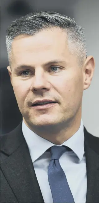  ??  ?? Derek Mackay, the former fianance minister, was suspended by the SNP after revelation­s he had bombarded a schoolboy with inappropri­ate text messages