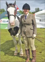  ??  ?? Eilidh MacLeod with her In-hand champion Irish Cob Moneyglen Mr Killybegs.