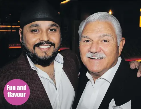  ?? ?? Reach Child and Youth Developmen­t Society was the beneficiar­y of restaurant owner Inder Saini’s grand opening party, sponsored by Allwest Insurance’s Paul Zalesky.