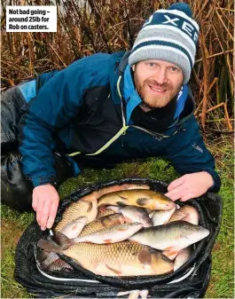  ??  ?? Not bad going – around 25lb for Rob on casters.