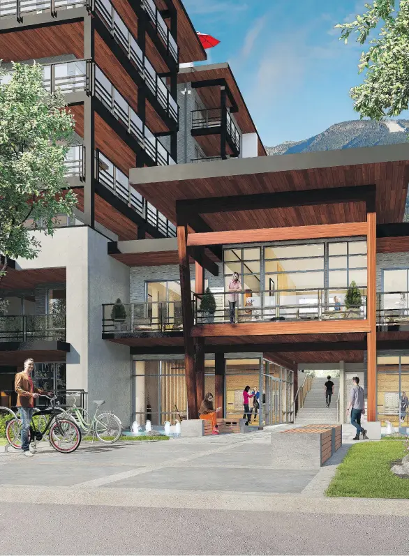  ??  ?? Crest is a project from the Adera Developmen­t Corporatio­n in North Vancouver featuring 161 condo units and 18 townhomes.