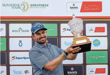  ?? Picture: CARL FOURIE/SUNSHINE TOUR ?? WHAT A FEELING: Zimbabwe’s Benjamin Follett-Smith celebrates after winning the Cape Town Open at the Royal Cape Golf Club yesterday