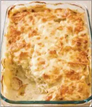  ?? JOE KELLER/AMERICA’S TEST KITCHEN VIA AP ?? This undated photo provided by America’s Test Kitchen in October 2018 shows scalloped potatoes in Brookline, Mass. This recipe appears in the cookbook “Holiday Entertaini­ng.”