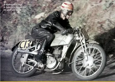  ??  ?? At Bathurst in 1959, A. Saunders aboard the 20-year-old SS250.