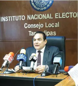  ?? ANTONIO HERNÁNDEZ ?? El funcionari­o electoral detalló la fiscalizac­ión en el estado.