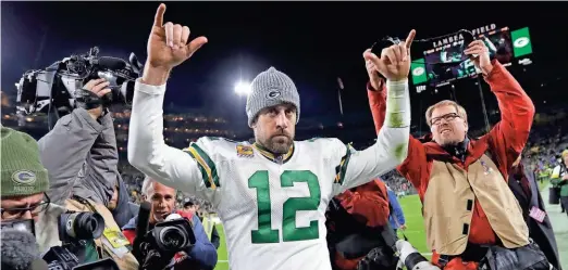  ?? DAN POWERS / USA TODAY ?? Aaron Rodgers may have only one or two more years before the Jordan Love era begins in Green Bay.