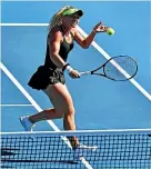  ??  ?? Paige Hourigan reached the doubles final in Auckland.