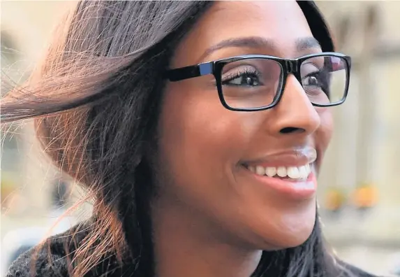  ?? David Mirzoeff ?? &gt; Strictly Come Dancing finalist Alexandra Burke arrives at BBC Broadcasti­ng House in London for a press conference before tonight’s final