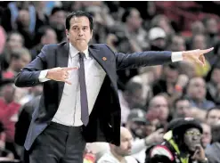  ?? —AP ?? DIFFICULT DECISION Coach Erik Spoelstra says it took a long process to decide who the Miami Heat would bring along to Orlando for the NBA restart.