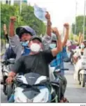  ?? EFE ?? Manifestan­tes en Mandalay.