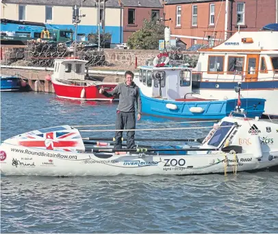  ??  ?? Andy Hodgson will be staying in Arbroath Harbour for a few more days.