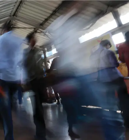  ?? EPA ?? Elphinston Road railway station in Mumbai where 23 people died in a stampede last month. It is one of the stations operating to more than full capacity