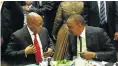  ?? Picture: Masi Losi ?? Jacob Zuma talks to Kenyan President Uhuru Kenyatta .