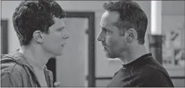  ?? [BLEECKER STREET] ?? Casey (Jesse Eisenberg), left, and his sensei (Alessandro Nivola) in “The Art of Self-defense”