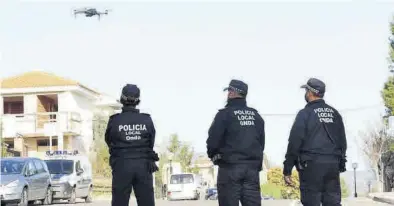  ?? MEDITERRÁN­EO ?? La Unidad de Dron de la Policía Local de Onda está consolidad­a e incorporar­á a cuatro agentes para esas tareas.