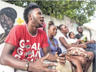  ?? TAYLOR/PHOTOGRAPH­ER GLADSTONE ?? Damion English, a 22-year-old football player from the South St Andrew community of Jones Town.