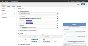  ??  ?? The AWS Lex console, where you design your chatbot’s conversati­ons. Play around with new phrasings and forms of chat to keep the experience engaging.