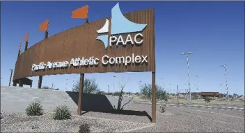  ?? PHoto by randy HoeFt/ YUMA SUN ?? buy this photo at yumaSun.com THE PACIFIC AVENUE ATHLETIC COMPLEX, 1700 E. 8th St., has benefited from the pandemic with tournament organizers and teams interested in the spacious facility because it allows for social distancing during games.