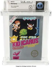  ?? AP ?? NOT PLAYING GAMES: An unopened copy of the 1987 cult-classic video game ‘Kid Icarus’ belonging to Scott Amos of Reno, Nev., is expected to sell for up to $10,000 at an online auction.