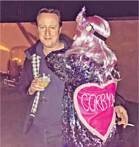  ??  ?? In the wilderness: David Cameron spent the weekend at an Oxfordshir­e festival of mostly like-minded individual­s