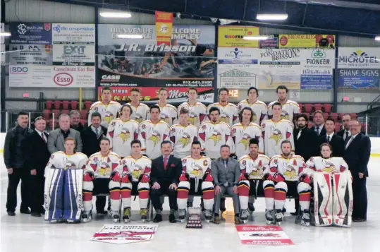  ?? —photo Vicky Charbonnea­u ?? The Casselman Vikings are once again Barkley Cup Champions, after defeating the Richmond Royals 5-1, Wednesday night, to win their fourth straight league title.