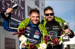  ?? Picture: Era Motorsport ?? Jake Hill, left, with Kyle Tilley, was in winning form at Donington's Historic Festival