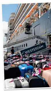  ??  ?? UNDER THREAT: Travellers who have cruises booked are franticall­y trying to rebook as the spread of the coronaviru­s around the world throws plans into chaos
